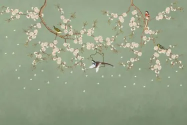 SAKURA NG | Carta da parati fiori e uccellini